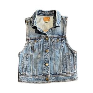 Y2k American Eagle Outfitters Women's Denim Vest
